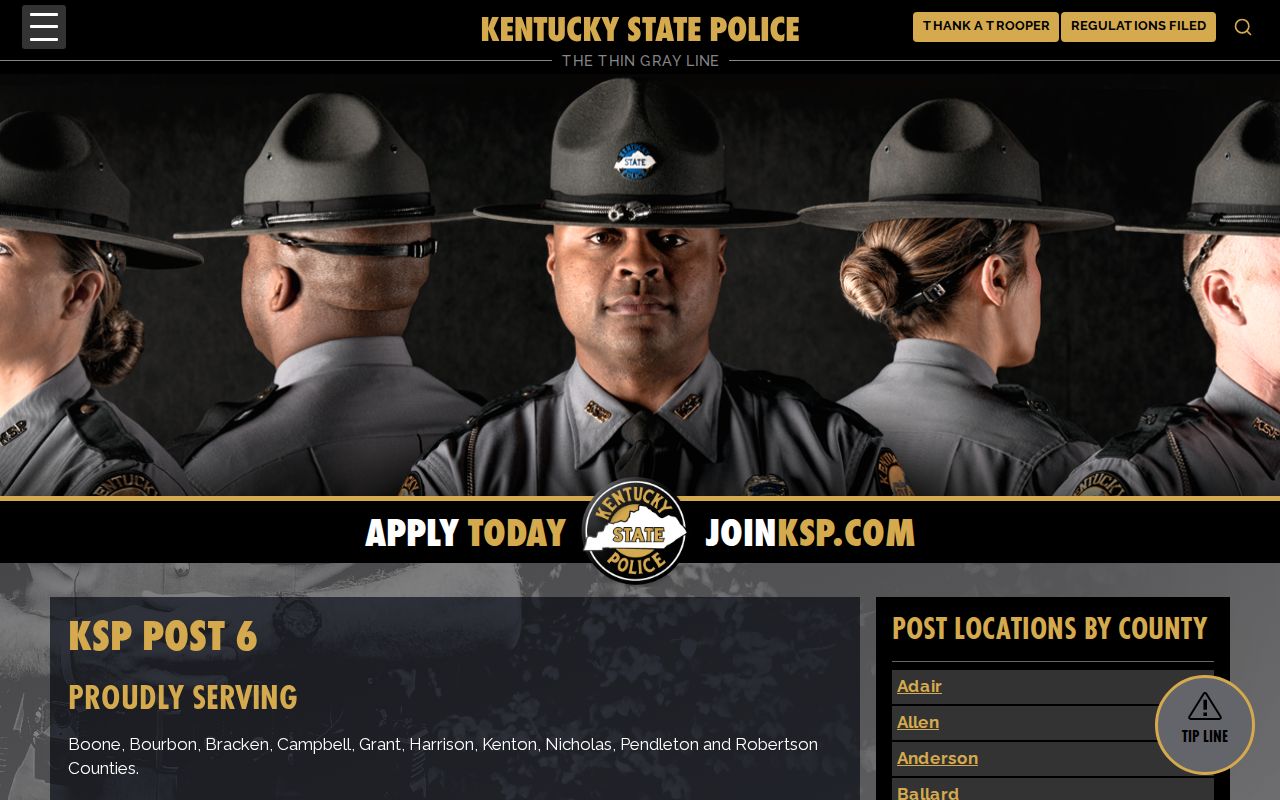 Bracken County arrest records KSP Post 6 Dry Ridge contact