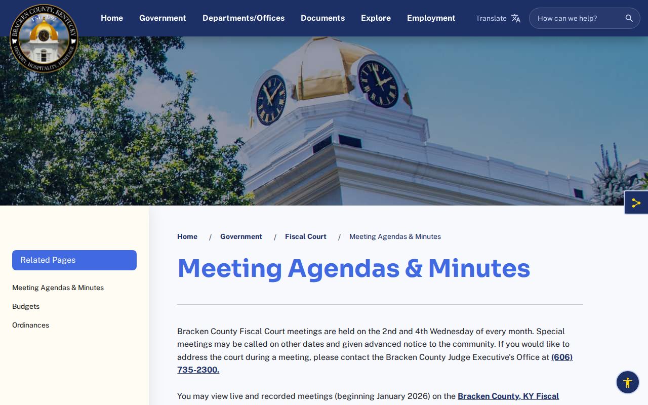 Germantown criminal records and Bracken Fiscal Court archive